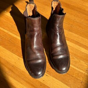 Frye Men’s Dark Brown Leather Chelsea Ankle Boots size 12